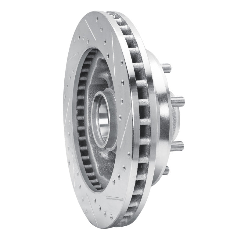 R1 Concepts R1 1988-1996 Chevrolet C2500 Front Left Drilled & Slotted Silver Brake Rotor