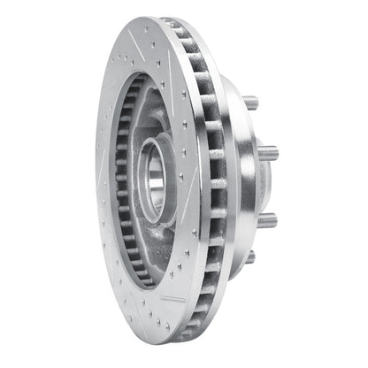 R1 Concepts R1 1988-1996 Chevrolet C2500 Front Left Drilled & Slotted Silver Brake Rotor