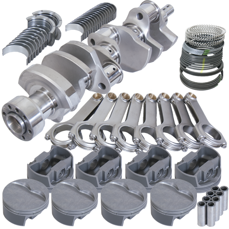 Eagle Chevy 350 1Pc 3.750in Crank 6.000in H-Beam -5cc Flat Top 4.060in Pistons Balanced Assembly