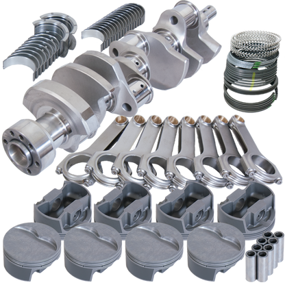 Eagle Chevy 350 1Pc 3.750in Crank 6.000in H-Beam -5cc Flat Top 4.060in Pistons Balanced Assembly