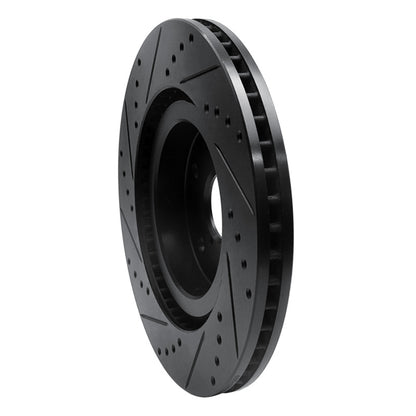 R1 Concepts R1 -24 Subaru Forester Front Right Drilled & Slotted Black Brake Rotor