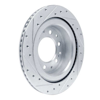 R1 Concepts R1 2022-2025 Lexus GX550 Rear Right Drilled & Slotted Silver Brake Rotor