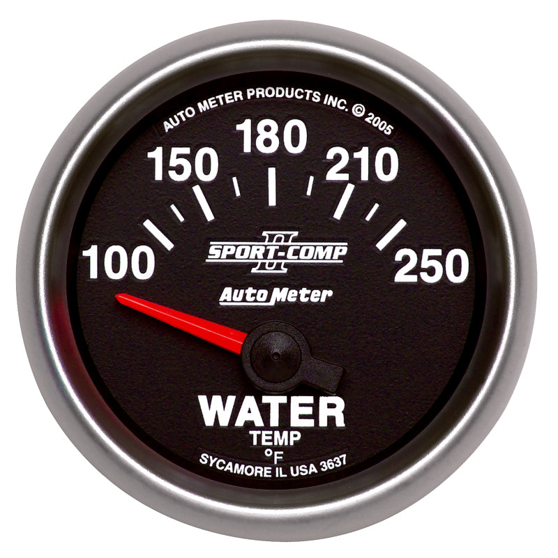Autometer Sport-Comp II 52mm 100-250 F Short Sweep Electronic Water Temperature Gauge