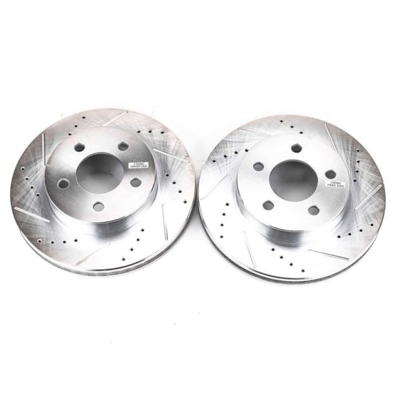 PowerStop Power Stop 02-07 Jeep Liberty Front Evolution Drilled & Slotted Rotors - Pair