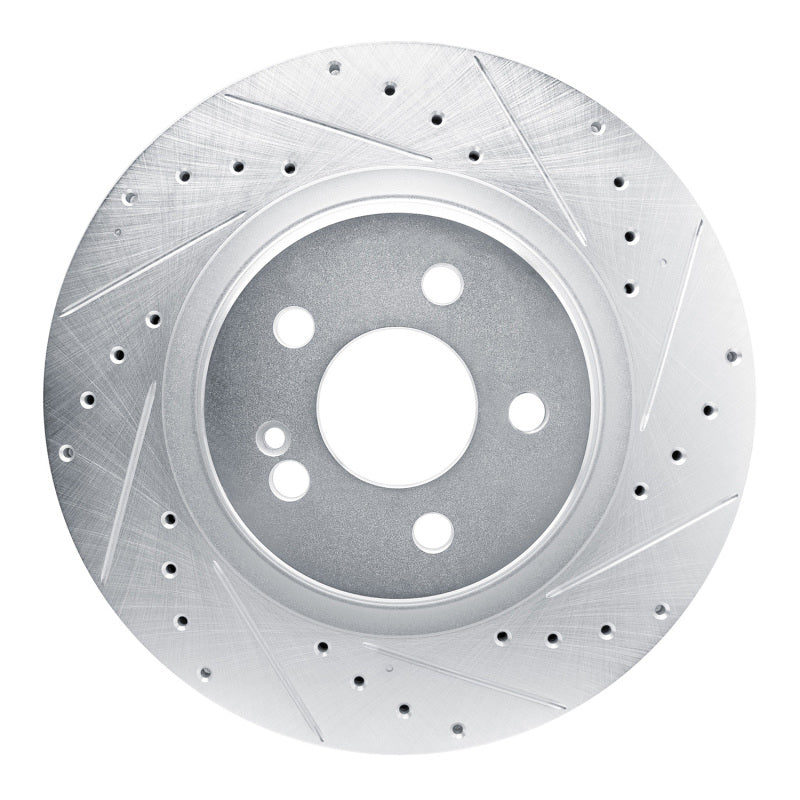 R1 Concepts R1 20-26 Mercedes-Benz GLS450 Rear Right Drilled & Slotted Silver Brake Rotor