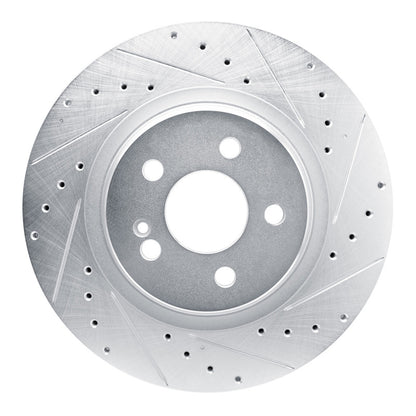 R1 Concepts R1 20-26 Mercedes-Benz GLS450 Rear Right Drilled & Slotted Silver Brake Rotor
