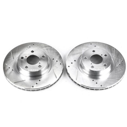 PowerStop Power Stop 05-06 Saab 9-2X Front Evolution Drilled & Slotted Rotors - Pair