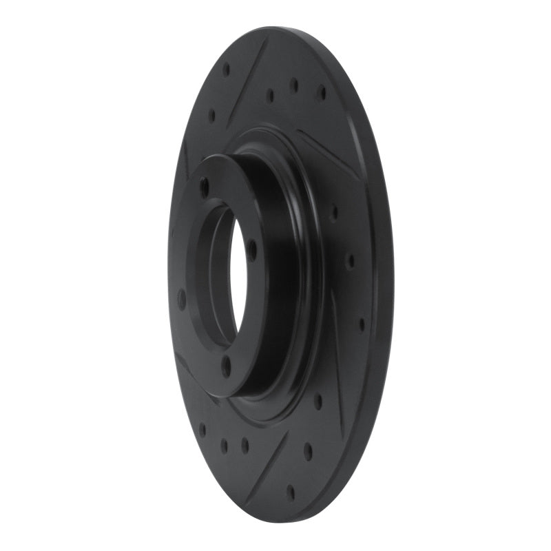 R1 Concepts R1 81-84 Toyota STARLET Front Left Drilled & Slotted Black Brake Rotor