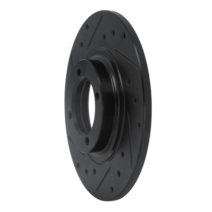 R1 Concepts R1 81-84 Toyota STARLET Front Left Drilled & Slotted Black Brake Rotor
