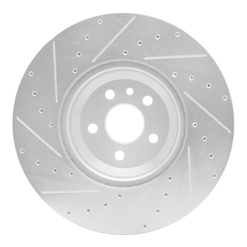 R1 Concepts R1 20-25 Jaguar E-Pace Front Right Drilled & Slotted Silver Brake Rotor