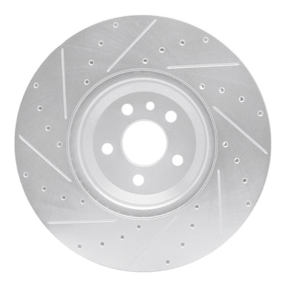 R1 Concepts R1 20-25 Jaguar E-Pace Front Right Drilled & Slotted Silver Brake Rotor