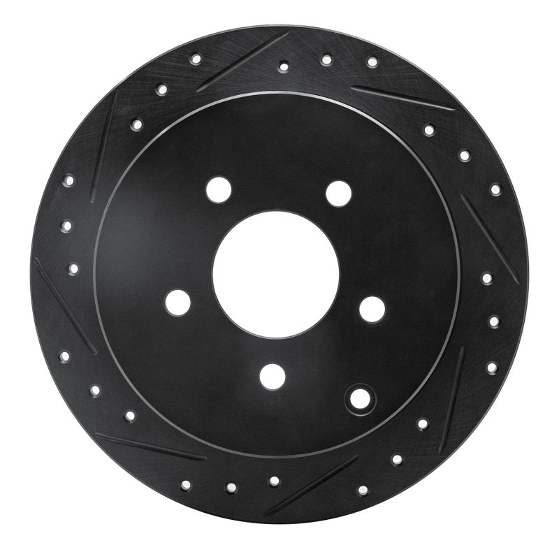 R1 Concepts R1 01-07 Buick Rendezvous Rear Left Drilled & Slotted Black Brake Rotor
