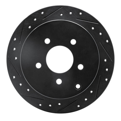 R1 Concepts R1 01-07 Buick Rendezvous Rear Left Drilled & Slotted Black Brake Rotor