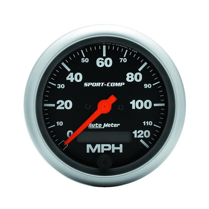 Autometer Sport-Comp 3-3/8 inch 120 MPH Electronic Speedometer Gauge