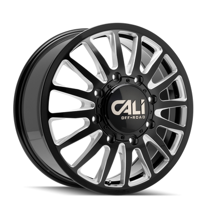Cali Off-Road 9110D Summit Dually 20x8.25 / 8x210 BP / -232mm OS / 154.2mm Hub Gls Blk Mill Wheel