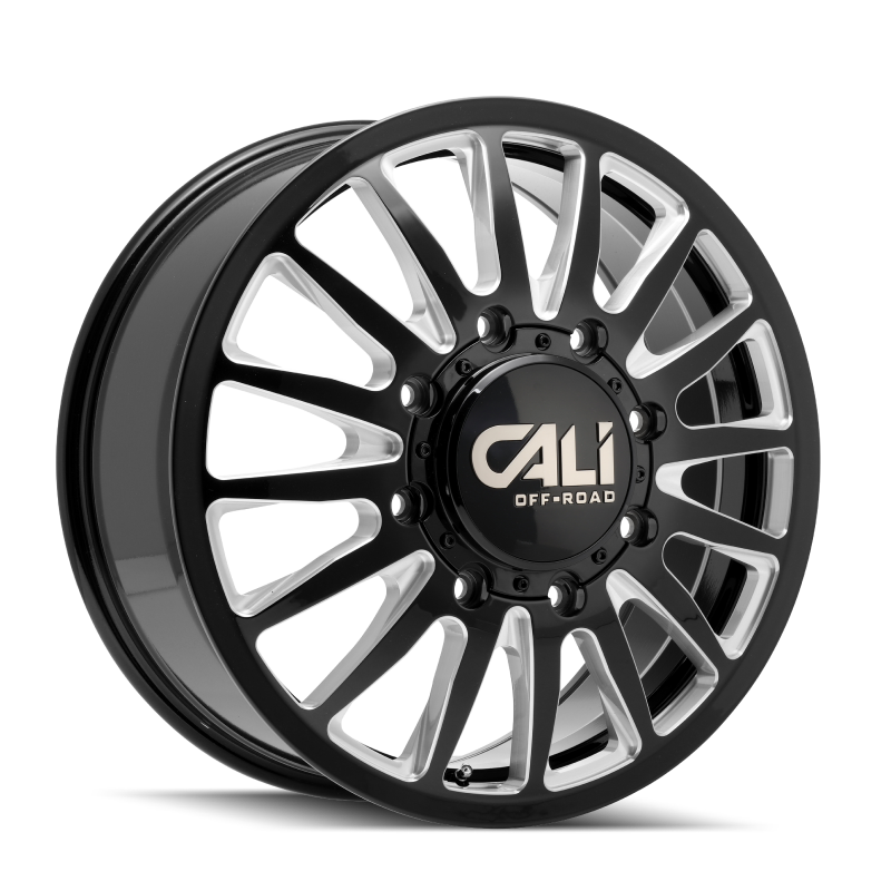 Cali Off-Road 9110D Summit Dually 22x8.25 / 8x200 BP / 115mm Offset / 142mm Hub Gls Blk Mill Wheel