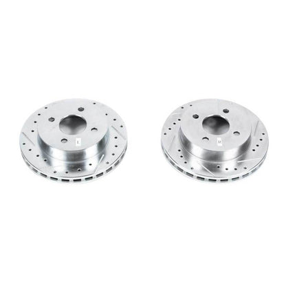 PowerStop Power Stop 1993 Ford Mustang Rear Evolution Drilled & Slotted Rotors - Pair
