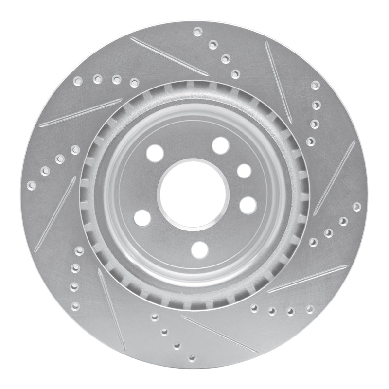 R1 Concepts R1 17-20 Jaguar F-Pace Rear Left Drilled & Slotted Silver Brake Rotor