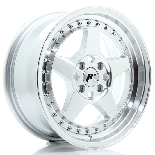 JR Wheels JR616704H3567SM1 JR Wheels JR6 16x7 ET35 4x100 Silver Machined Face