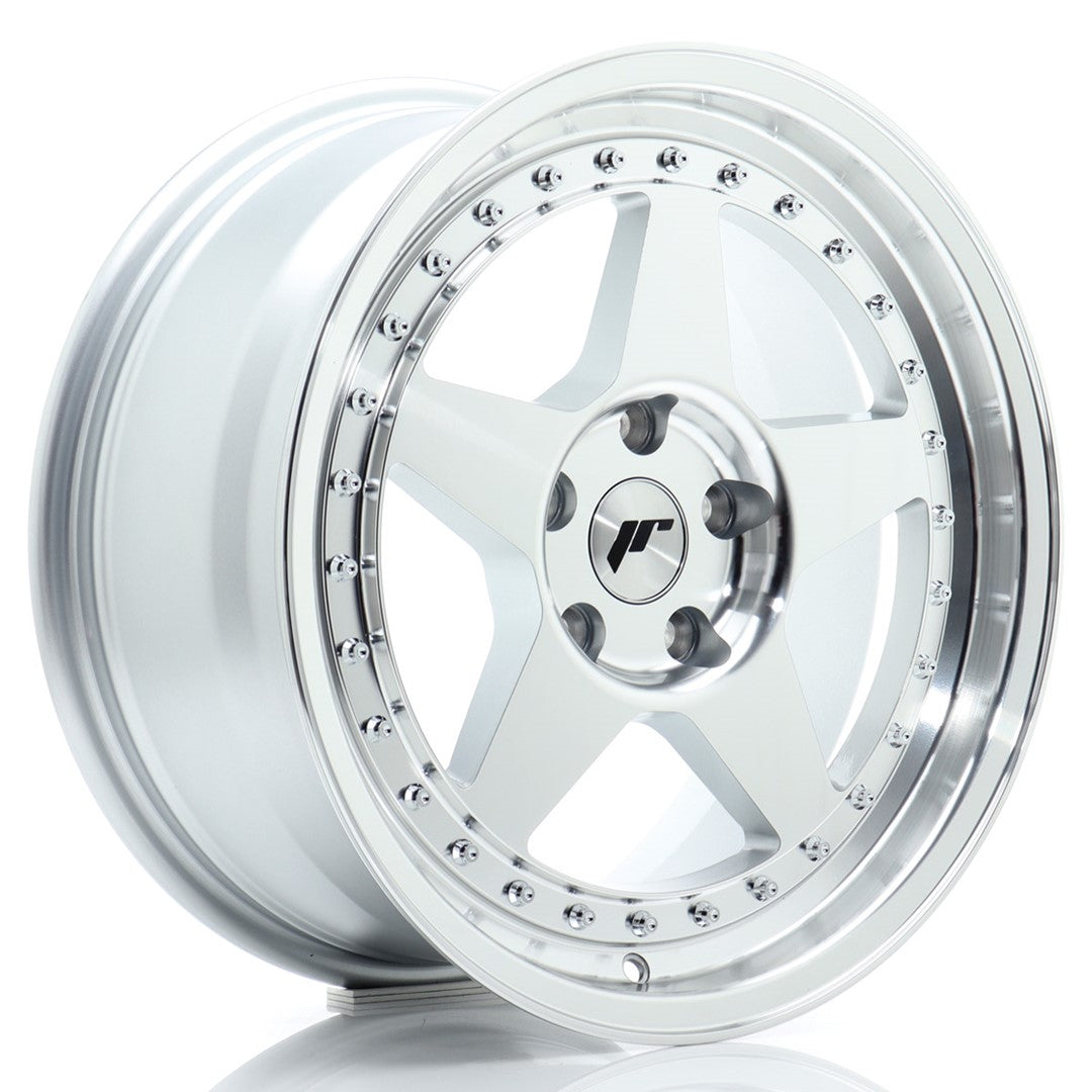 JR Wheels JR617805L3566SM1 JR Wheels JR6 17x8 ET35 5x112 Silver Machined Face