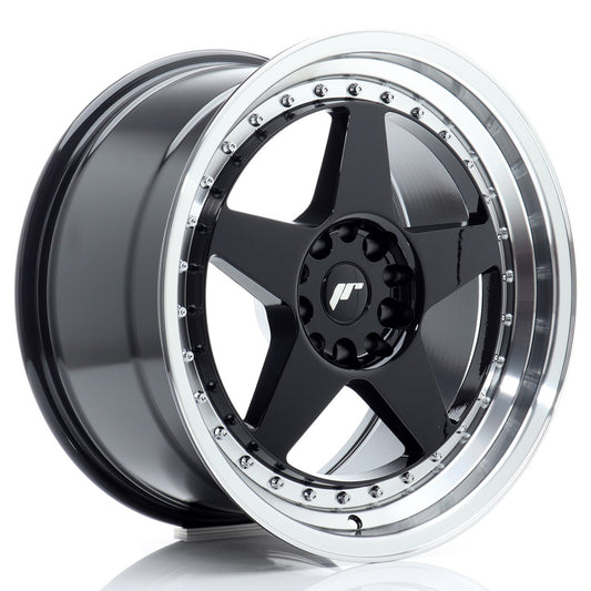 JR Wheels JR61895F2MG2272GBL1 JR Wheels JR6 18x9,5 ET22 5x114,3/120 Gloss Black w/ Machined Lip