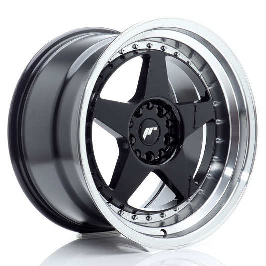 JR Wheels JR61805F3MG2572GBL1 JR Wheels JR6 18x10,5 ET25 5x114,3/120 Gloss Black w/ Machined Lip