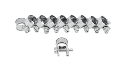 Vibrant Fuel Injector Style Mini Hose Clamps 7-9mm clamping range Pack of 10 Zinc Plated Mild Steel