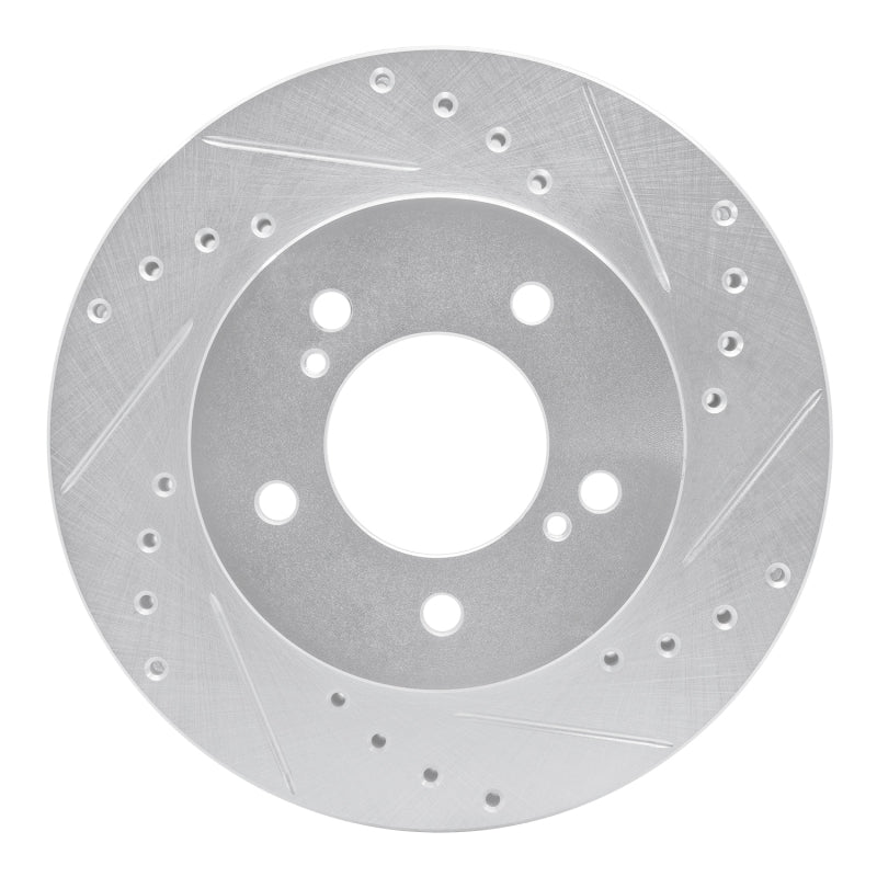 R1 Concepts R1 93-02 Mercury Villager Front Right Drilled & Slotted Silver Brake Rotor