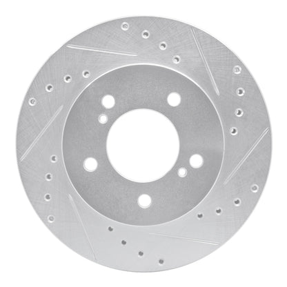 R1 Concepts R1 93-02 Mercury Villager Front Right Drilled & Slotted Silver Brake Rotor