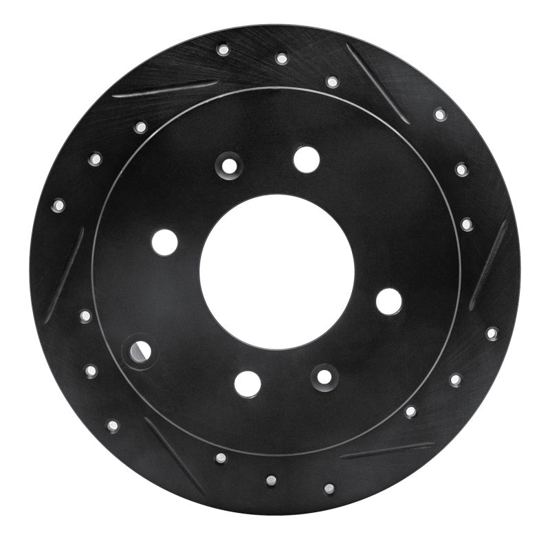 R1 Concepts R1 99-06 Hyundai Sonata Rear Right Drilled & Slotted Black Brake Rotor