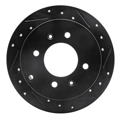 R1 Concepts R1 99-06 Hyundai Sonata Rear Right Drilled & Slotted Black Brake Rotor
