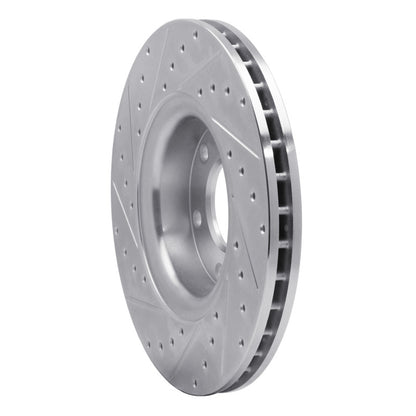 R1 Concepts R1 02-09 Buick Rainier Front Right Drilled & Slotted Silver Brake Rotor