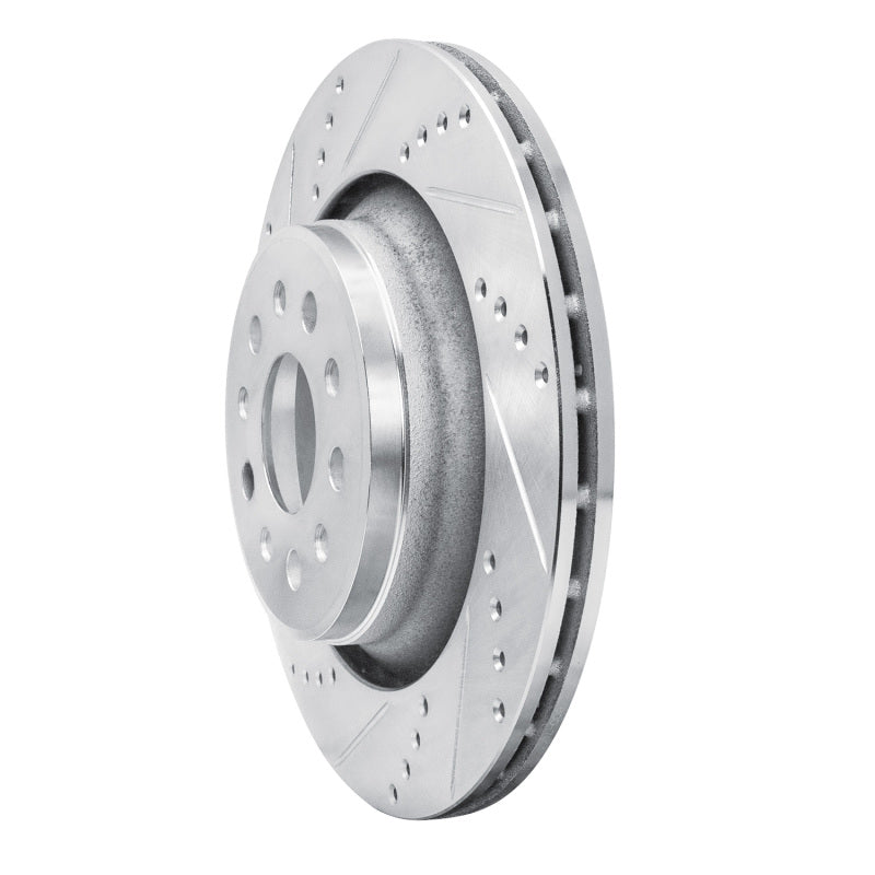R1 Concepts R1 17-24 Maserati LeVante Rear Left Drilled & Slotted Silver Brake Rotor