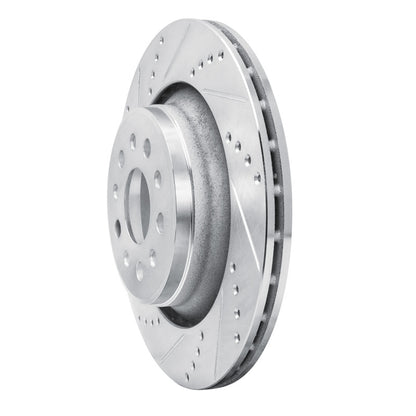 R1 Concepts R1 17-24 Maserati LeVante Rear Left Drilled & Slotted Silver Brake Rotor