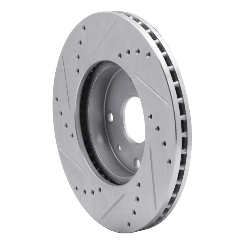 R1 Concepts R1 04-10 Chevrolet Epica (Mexico) Front Right Drilled & Slotted Silver Brake Rotor