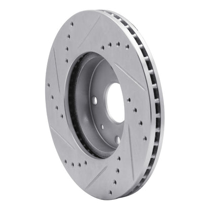 R1 Concepts R1 04-10 Chevrolet Epica (Mexico) Front Right Drilled & Slotted Silver Brake Rotor