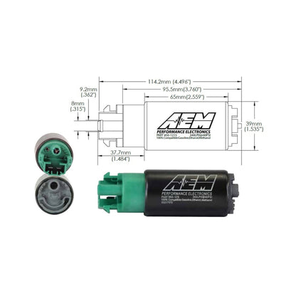 AEM 340LPH 65mm Fuel Pump Kit w/ Mounting Hooks - Ethanol Compatible