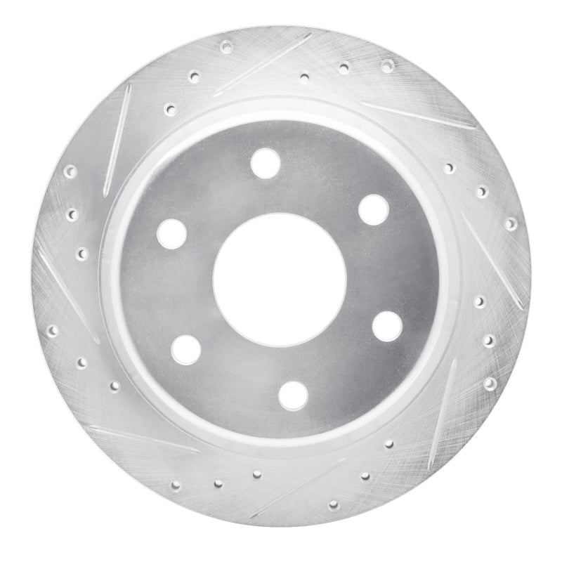 R1 Concepts R1 99-07 Chevrolet AVALANCHE 1500 Rear Left Drilled & Slotted Silver Brake Rotor