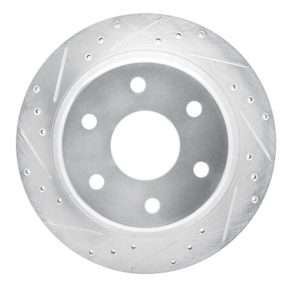 R1 Concepts R1 99-07 Chevrolet AVALANCHE 1500 Rear Left Drilled & Slotted Silver Brake Rotor
