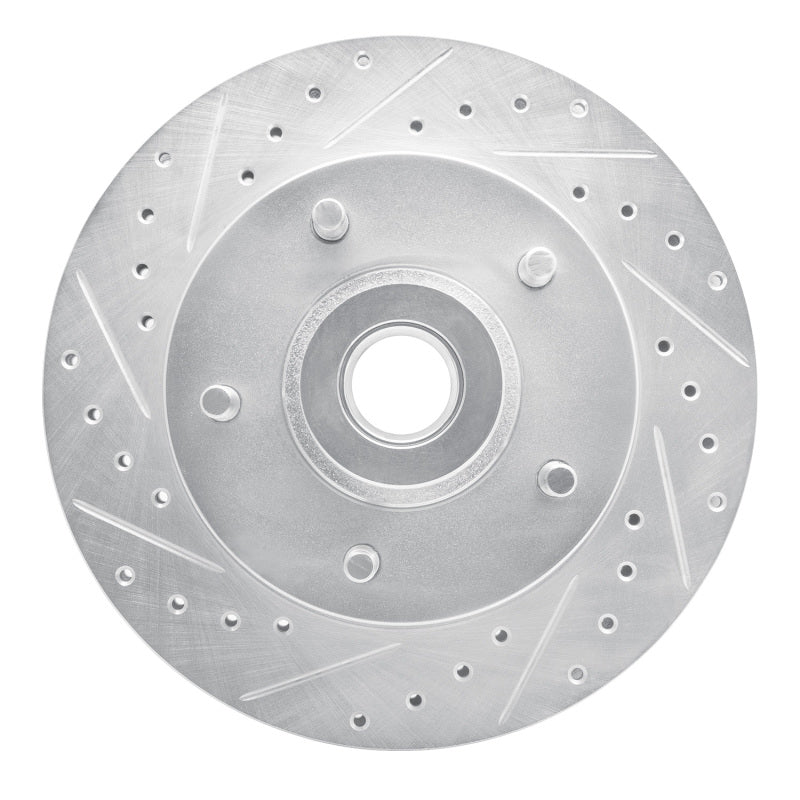 R1 Concepts R1 85-97 Dodge B200 / B200 Van / B250 Front Left Drilled & Slotted Silver Brake Rotor