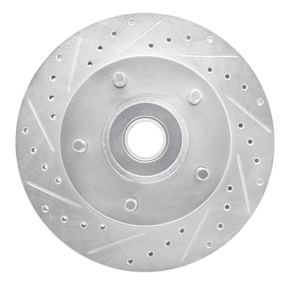 R1 Concepts R1 85-97 Dodge B200 / B200 Van / B250 Front Left Drilled & Slotted Silver Brake Rotor