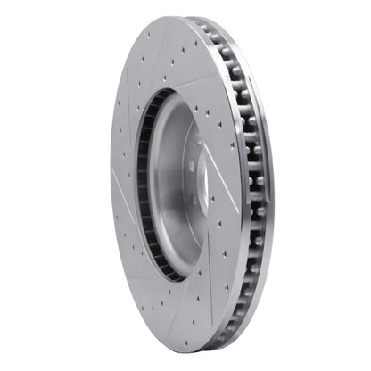 R1 Concepts R1 18-20 Land Rover Range Rover Sport Front Right Drilled & Slotted Silver Brake Rotor