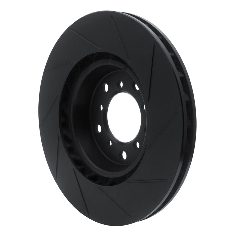 R1 Concepts R1 01-06 BMW M3 Right Front Slotted Black Brake Rotor
