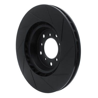 R1 Concepts R1 01-06 BMW M3 Right Front Slotted Black Brake Rotor