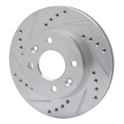 R1 Concepts R1 83-85 Renault R18I Front Left Drilled & Slotted Silver Brake Rotor