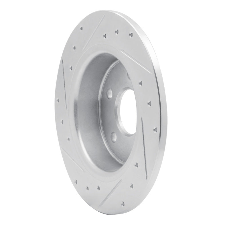 R1 Concepts R1 89-93 Nissan Maxima Rear Right Drilled & Slotted Silver Brake Rotor