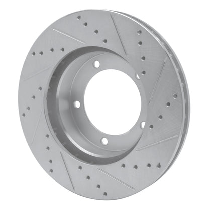 R1 Concepts R1 98-07 Lexus LX470 Front Left Drilled & Slotted Silver Brake Rotor