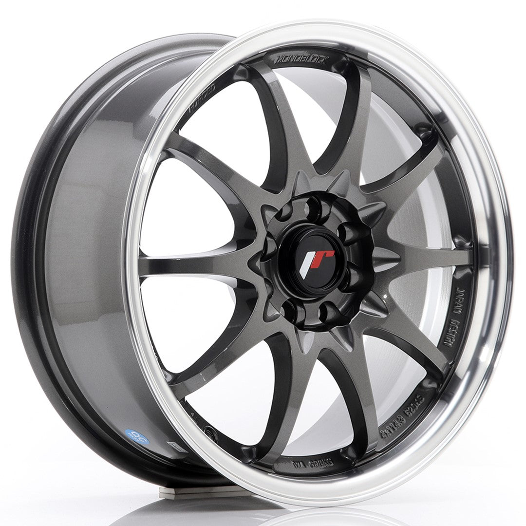 JR Wheels JR5167053067GM JR Wheels JR5 16x7 ET30 5x100/114,3 Gun Metal w/ Machined Lip