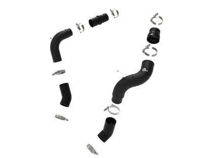 aFe BladeRunner 3in & 3-1/2in AL Hot and Cold Charge Pipe Kit Black RAM Diesel Trucks 25-26 L6-6.7L