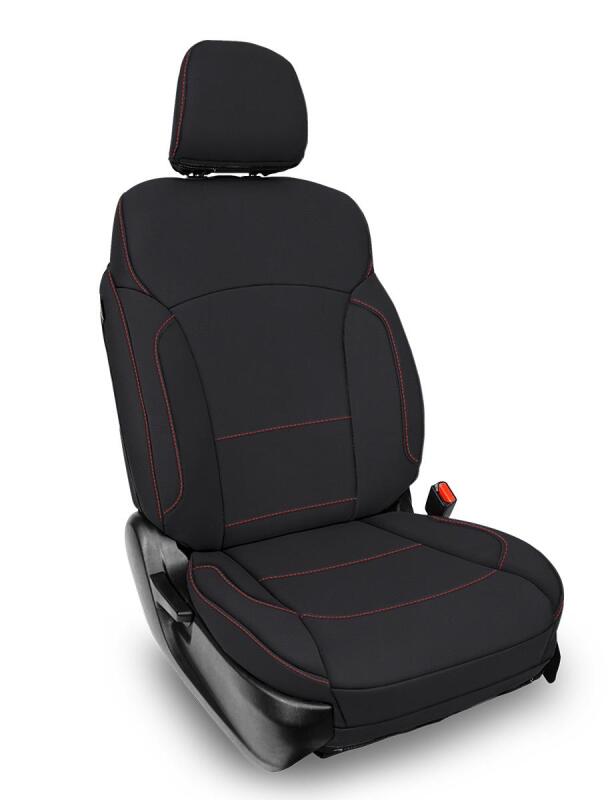 PRP Seats PRP 2013-2017 Subaru Crosstrek Front Seat Covers (Pair) - Black w/ Red Stitch